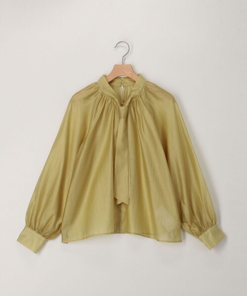 MICO COULIER（ミコクリエ）の「《オケージョン対応》ブライトシアーローンブラウス（シャツ/ブラウス・レディース・イエロー/ライトブルー/チャコールグレー・38）」の10枚目の写真