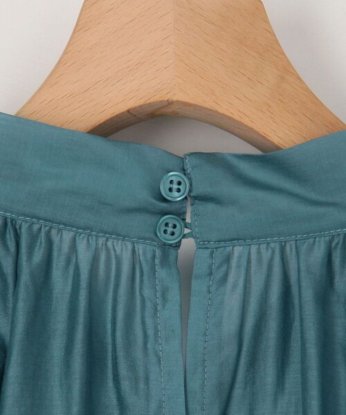 MICO COULIER（ミコクリエ）の「《オケージョン対応》ブライトシアーローンブラウス（シャツ/ブラウス・レディース・イエロー/ライトブルー/チャコールグレー・38）」の17枚目の写真