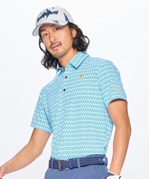 DESCENTE - DESCENTE  GOLF  ゴルフトップス　ボーダー デサントゴルフ DESCENTE ゴルフ モックネックボーダーシャツ