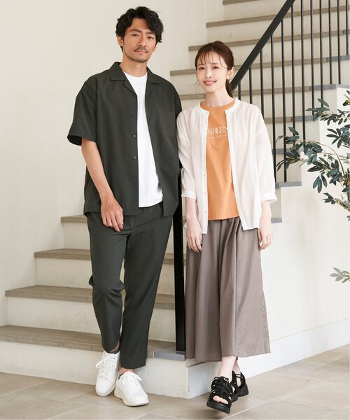 ikka(イッカ)の「コットン楊柳バンドカラーシャツ(シャツ/ブラウス・レディース・オフホワイト/チャコールグレー/ブルー/イエロー・M/L/S)」の18枚目の写真
