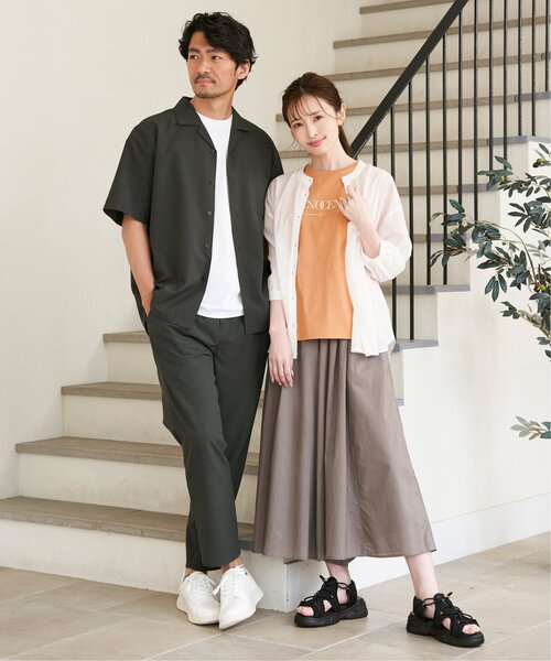 ikka(イッカ)の「コットン楊柳バンドカラーシャツ(シャツ/ブラウス・レディース・オフホワイト/チャコールグレー/ブルー/イエロー・M/L/S)」の19枚目の写真