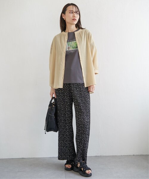 ikka(イッカ)の「コットン楊柳バンドカラーシャツ(シャツ/ブラウス・レディース・オフホワイト/チャコールグレー/ブルー/イエロー・M/L/S)」の8枚目の写真