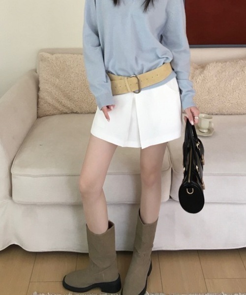 gossip！ロサンゼルス（ゴシップロサンゼルス）の「フェミニン　モードショートキュロットスカート（その他パンツ・レディース・グレー/ブラック/ホワイト・M/S）」の11枚目の写真