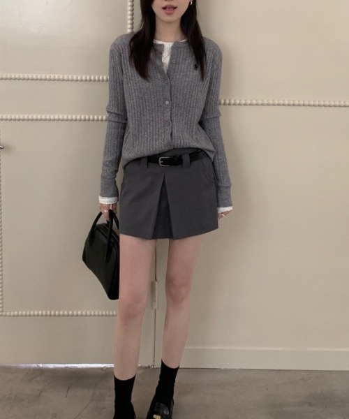 gossip！ロサンゼルス（ゴシップロサンゼルス）の「フェミニン　モードショートキュロットスカート（その他パンツ・レディース・グレー/ブラック/ホワイト・M/S）」の20枚目の写真