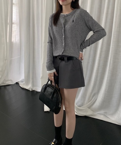 gossip！ロサンゼルス（ゴシップロサンゼルス）の「フェミニン　モードショートキュロットスカート（その他パンツ・レディース・グレー/ブラック/ホワイト・M/S）」の21枚目の写真