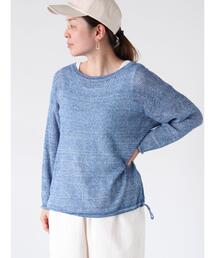 Lugnoncure | 裾ドロストボートネックニット《2025spring catalog item》(ニット/セーター)