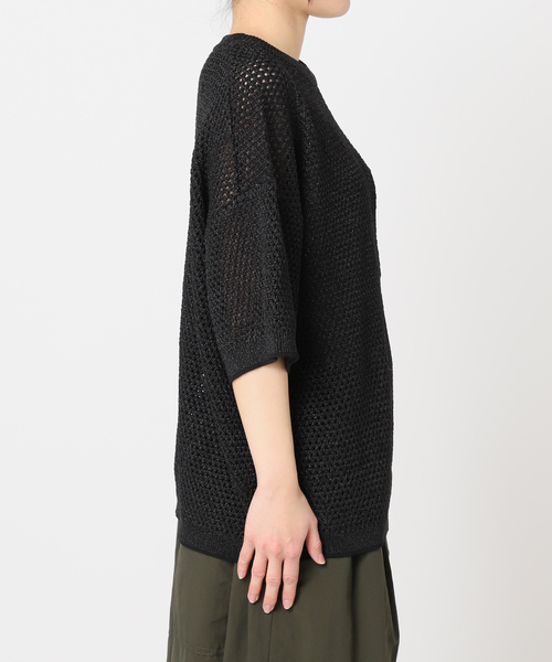 CITYSHOP(シティーショップ)の「RAME MESH ニット(ニット/セーター・レディース・ブラック/ホワイト・FREE)」の10枚目の写真