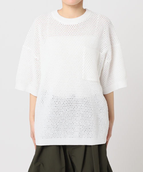 CITYSHOP(シティーショップ)の「RAME MESH ニット(ニット/セーター・レディース・ブラック/ホワイト・FREE)」の15枚目の写真