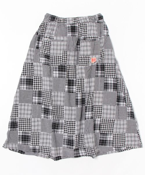 KRIFF MAYER Lady's Collection（クリフメイヤーレディースコレクション）の「【綿100%】マドラスパッチワークスカート（スカート・レディース・オフホワイト/ネイビー/サンドベージュ・MEDIUM/LARGE）」の4枚目の写真