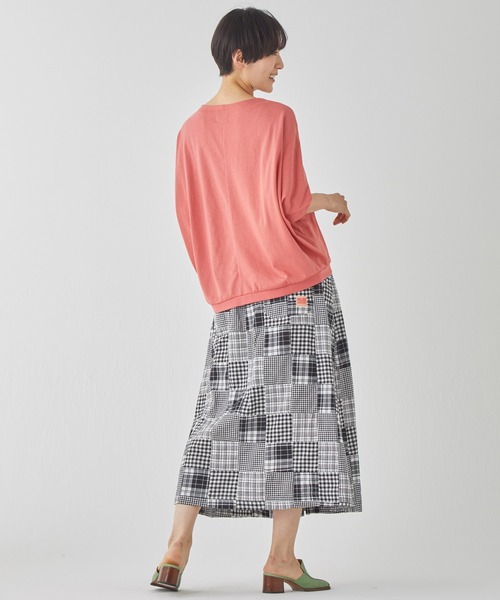 KRIFF MAYER Lady's Collection（クリフメイヤーレディースコレクション）の「【綿100%】マドラスパッチワークスカート（スカート・レディース・オフホワイト/ネイビー/サンドベージュ・MEDIUM/LARGE）」の9枚目の写真