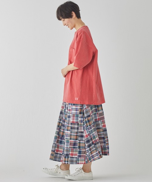 KRIFF MAYER Lady's Collection（クリフメイヤーレディースコレクション）の「【綿100%】マドラスパッチワークスカート（スカート・レディース・オフホワイト/ネイビー/サンドベージュ・MEDIUM/LARGE）」の15枚目の写真