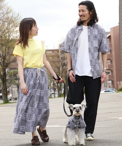 KRIFF MAYER Lady's Collection（クリフメイヤーレディースコレクション）の「【綿100%】マドラスパッチワークスカート（スカート・レディース・オフホワイト/ネイビー/サンドベージュ・MEDIUM/LARGE）」の5枚目の写真