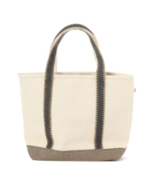 BAYFLOW（ベイフロー）の「[旅行やマザーズバッグに]25SヘリンボンロゴトートL（トートバッグ・レディース・ナチュラル・FREE）」の10枚目の写真