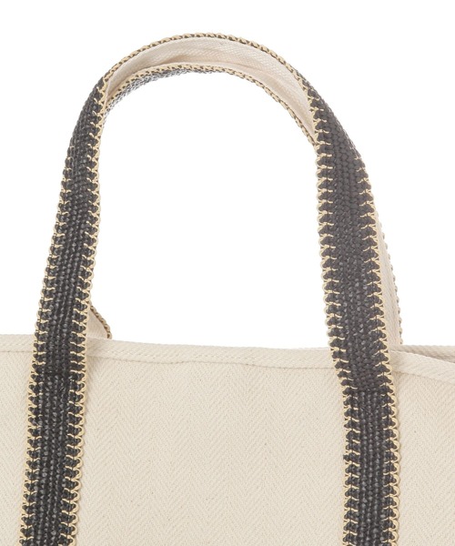 BAYFLOW（ベイフロー）の「[旅行やマザーズバッグに]25SヘリンボンロゴトートL（トートバッグ・レディース・ナチュラル・FREE）」の8枚目の写真