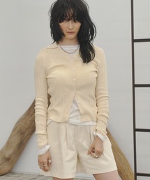 Tight rib polo knit / タイトリブポロニット