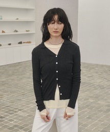 Tight rib polo knit / タイトリブポロニット