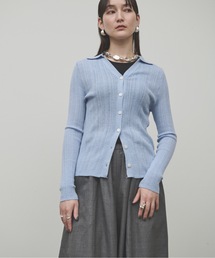 Tight rib polo knit / タイトリブポロニット