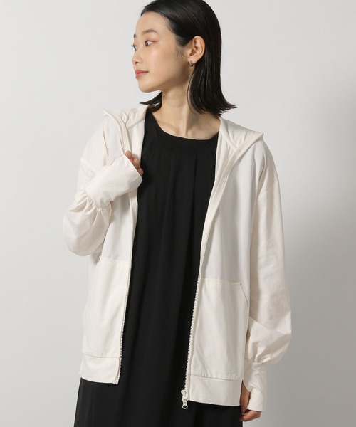 LAKOLE(ラコレ)の「【多機能ウェア】ラッシュガードフードパーカー / 291767(ラッシュガード・レディース・モカ/オフホワイト/チャコールグレー・FREE)」の2枚目の写真