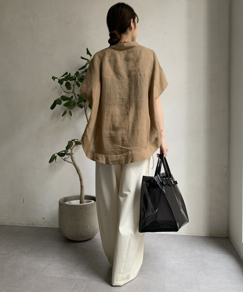 DouDou（ドゥドゥ）の「【WEB限定】カーブチノパン（その他パンツ・レディース・オフホワイト/キャメル・FREE）」の7枚目の写真