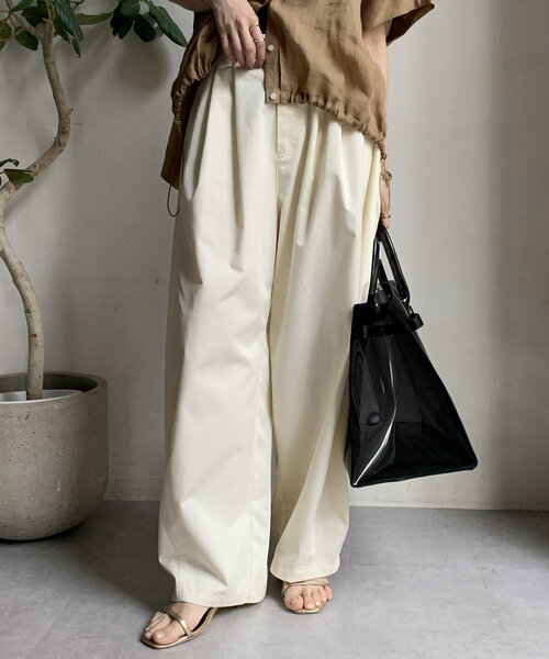 DouDou（ドゥドゥ）の「【WEB限定】カーブチノパン（その他パンツ・レディース・オフホワイト/キャメル・FREE）」の10枚目の写真