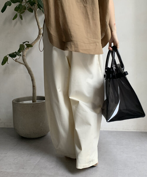 DouDou（ドゥドゥ）の「【WEB限定】カーブチノパン（その他パンツ・レディース・オフホワイト/キャメル・FREE）」の11枚目の写真