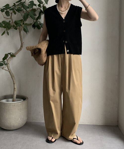 DouDou（ドゥドゥ）の「【WEB限定】カーブチノパン（その他パンツ・レディース・オフホワイト/キャメル・FREE）」の12枚目の写真