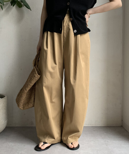 DouDou（ドゥドゥ）の「【WEB限定】カーブチノパン（その他パンツ・レディース・オフホワイト/キャメル・FREE）」の18枚目の写真