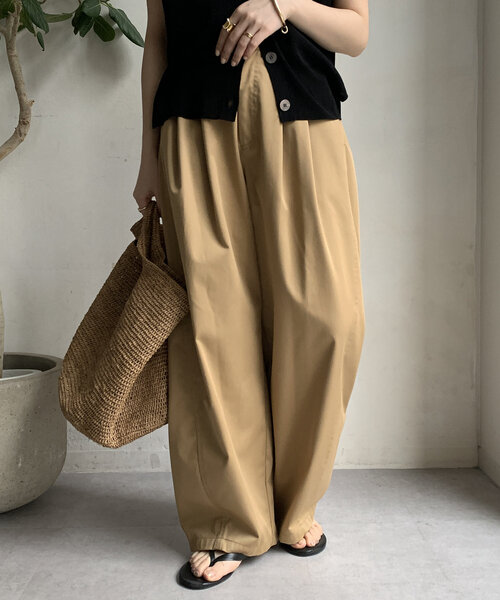 DouDou（ドゥドゥ）の「【WEB限定】カーブチノパン（その他パンツ・レディース・オフホワイト/キャメル・FREE）」の19枚目の写真