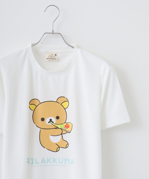 FUNALIVE(ファンアライブ)の「Rilakkuma ハニカムメッシュ クルーネック 半袖Tシャツ(Tシャツ/カットソー・レディース・ライトブルー/ホワイト系1/ブラック系/ホワイト系/サックスブルー/ブラック/ホワイト/ベージュ/ブルー系/グレー/ダークブルー・L/S/M)」の1枚目の写真