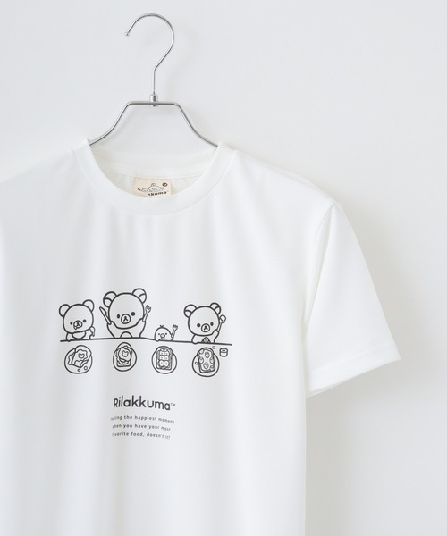 FUNALIVE(ファンアライブ)の「Rilakkuma ハニカムメッシュ クルーネック 半袖Tシャツ(Tシャツ/カットソー・レディース・ライトブルー/ホワイト系1/ブラック系/ホワイト系/サックスブルー/ブラック/ホワイト/ベージュ/ブルー系/グレー/ダークブルー・L/S/M)」の3枚目の写真