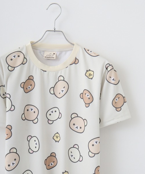 FUNALIVE(ファンアライブ)の「Rilakkuma ハニカムメッシュ クルーネック 半袖Tシャツ(Tシャツ/カットソー・レディース・ライトブルー/ホワイト系1/ブラック系/ホワイト系/サックスブルー/ブラック/ホワイト/ベージュ/ブルー系/グレー/ダークブルー・L/S/M)」の7枚目の写真
