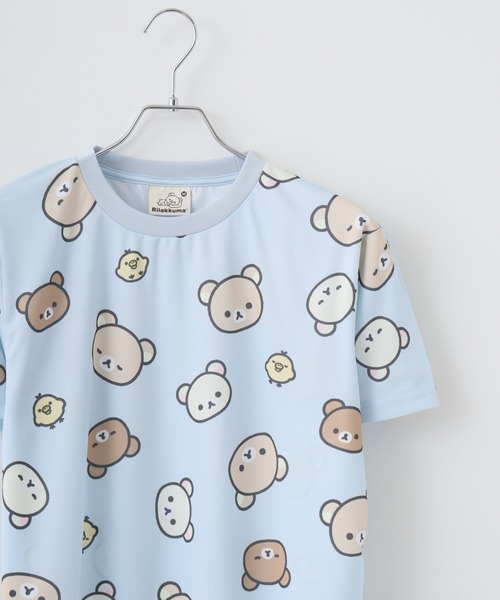 FUNALIVE(ファンアライブ)の「Rilakkuma ハニカムメッシュ クルーネック 半袖Tシャツ(Tシャツ/カットソー・レディース・ライトブルー/ホワイト系1/ブラック系/ホワイト系/サックスブルー/ブラック/ホワイト/ベージュ/ブルー系/グレー/ダークブルー・L/S/M)」の8枚目の写真