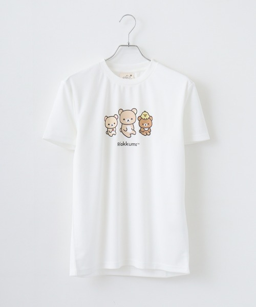 FUNALIVE(ファンアライブ)の「Rilakkuma ハニカムメッシュ クルーネック 半袖Tシャツ(Tシャツ/カットソー・レディース・ライトブルー/ホワイト系1/ブラック系/ホワイト系/サックスブルー/ブラック/ホワイト/ベージュ/ブルー系/グレー/ダークブルー・L/S/M)」の12枚目の写真