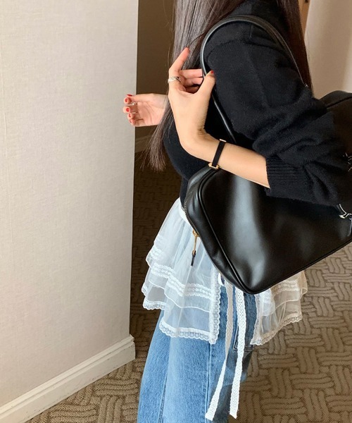 on:nue（オンニュ）の「【on:nue】レイヤードシアーレースラップスカート（スカート・レディース・ホワイト・FREE）」の4枚目の写真