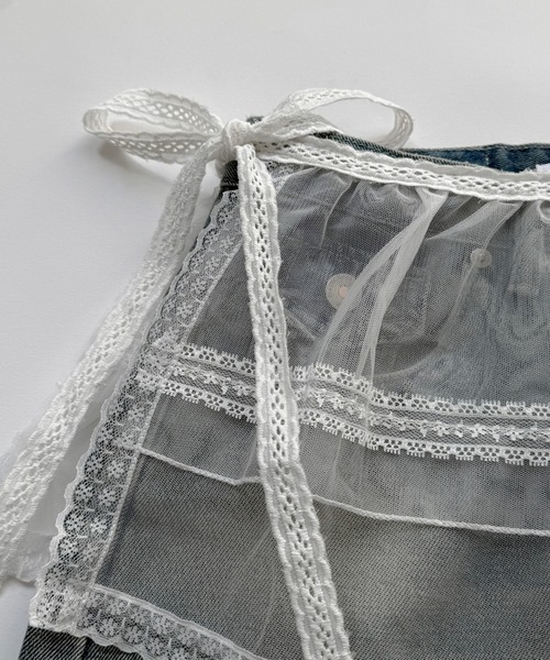on:nue（オンニュ）の「【on:nue】レイヤードシアーレースラップスカート（スカート・レディース・ホワイト・FREE）」の12枚目の写真