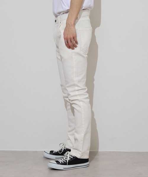 FUNALIVE(ファンアライブ)の「White stretch denim pants / ホワイトストレッチデニム5Pパンツ unisex(デニムパンツ・メンズ・ホワイト・XL/M/XS/L)」の6枚目の写真