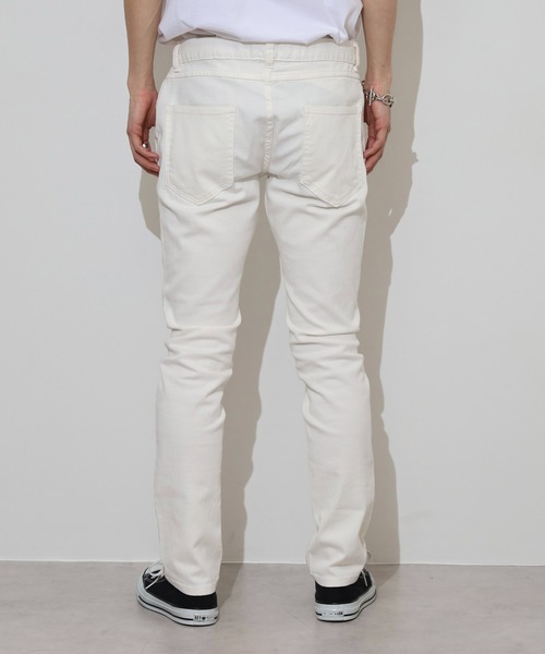 FUNALIVE(ファンアライブ)の「White stretch denim pants / ホワイトストレッチデニム5Pパンツ unisex(デニムパンツ・メンズ・ホワイト・XL/M/XS/L)」の7枚目の写真