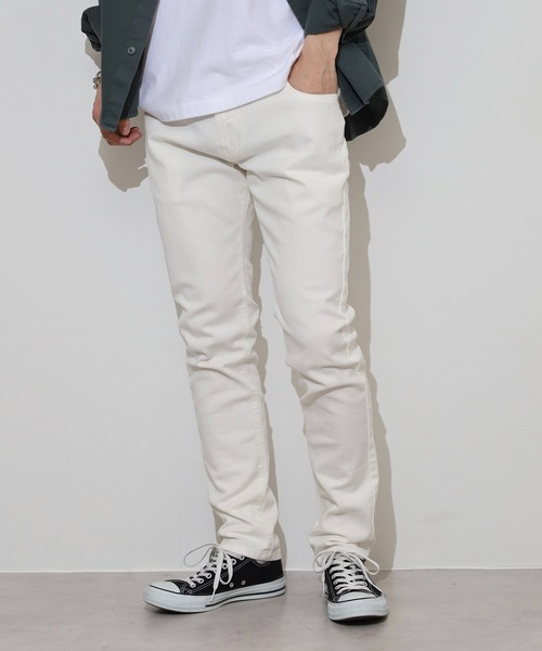 FUNALIVE(ファンアライブ)の「White stretch denim pants / ホワイトストレッチデニム5Pパンツ unisex(デニムパンツ・メンズ・ホワイト・XL/M/XS/L)」の15枚目の写真