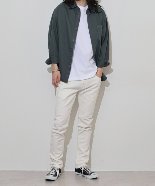 FUNALIVE(ファンアライブ)の「White stretch denim pants / ホワイトストレッチデニム5Pパンツ unisex(デニムパンツ・メンズ・ホワイト・XL/M/XS/L)」の18枚目の写真