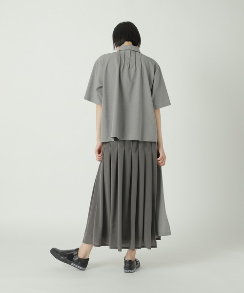 【ZUCCA】ズッカ　バルーンシルエットスカート ZUCCa（ズッカ）の「タスランストレッチツイル / スカート / S