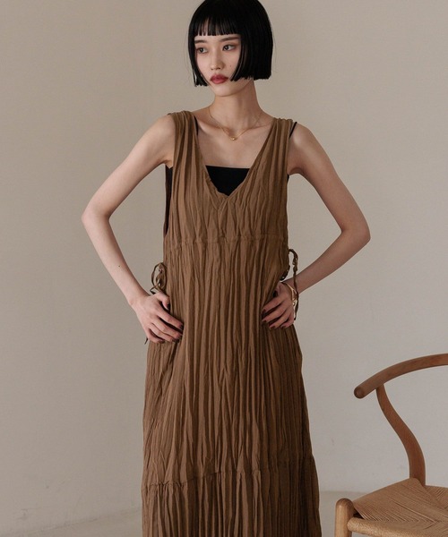 セール】クリンクルリボンワンピース 323532（ワンピース）｜LOWRYS