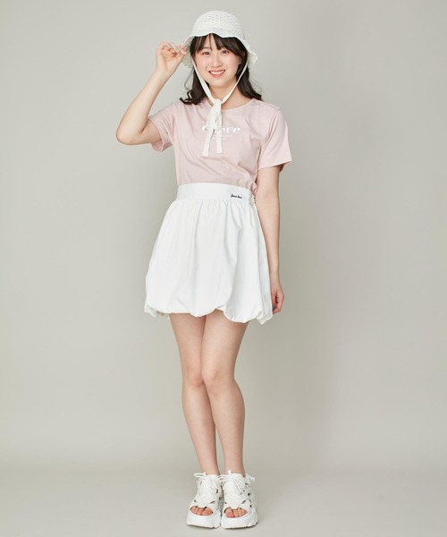 JENNI(ジェニィ)の「リボン付きサマーバケットハット(ハット・キッズ・ブラック/オフホワイト・54cm/56cm)」の4枚目の写真