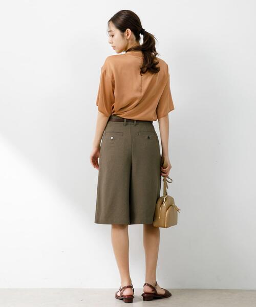 F by ROSSO(エフバイロッソ)の「『UR TECH DRYLUXE』F by ROSSO タックハーフパンツ(その他パンツ・レディース・ブラック/モカ/ベージュ・36/38)」の20枚目の写真