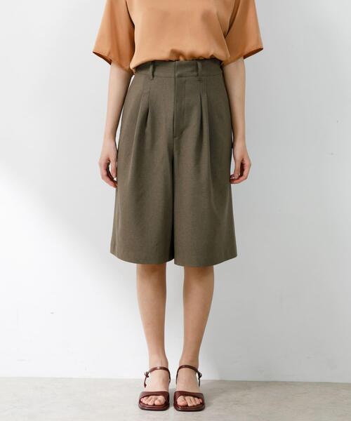 F by ROSSO(エフバイロッソ)の「『UR TECH DRYLUXE』F by ROSSO タックハーフパンツ(その他パンツ・レディース・ブラック/モカ/ベージュ・36/38)」の21枚目の写真