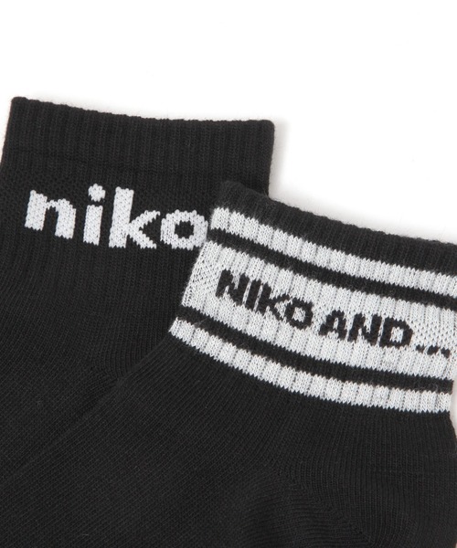 niko and...（ニコアンド）の「オリジナル3SETミドルソックス（ソックス/靴下・レディース・その他1/ホワイト/ブラック・FREE）」の7枚目の写真