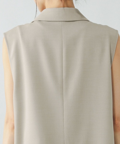 GLOBAL WORK(グローバルワーク)の「お手入れラクラクSET UPジレ/290020(ベスト・レディース・ブラック/ベージュ系その他7/ライトベージュ・SHORT/REGULAR)」の11枚目の写真