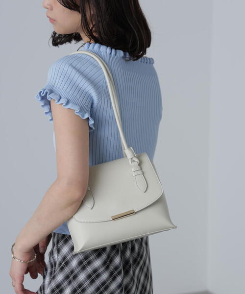 FREE'S MART（フリーズマート）の「◆ロングショルダーバッグ（ショルダーバッグ・レディース・ブラック/ホワイト/ベージュ・ﾌﾘ-）」の2枚目の写真