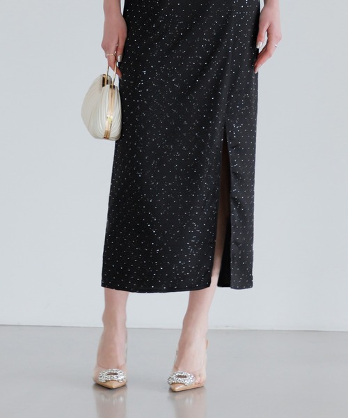 セール】【LEJA】チュールフラワーモチーフドットストーンIライン