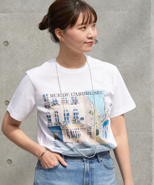 IENA tシャツ Cassandre×IENA アートTシャツ レディース
