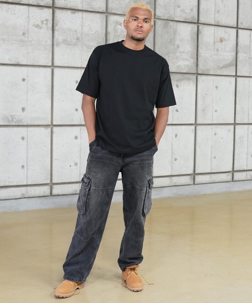 BASIS(ベイシス)の「SANDER LAND 8.1oz 無地 USコットン 半袖Tシャツ(Tシャツ/カットソー・メンズ・ホワイト/ブラック・MEDIUM/LARGE/X-LARGE)」の5枚目の写真